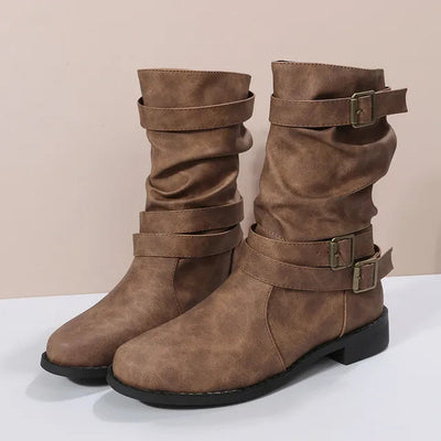 Elegante Stiefel mit Modernem Schnallendesign