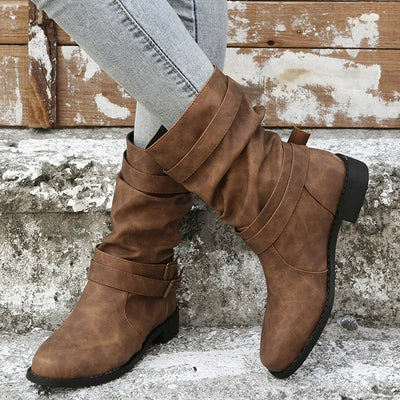 Elegante Stiefel mit Modernem Schnallendesign