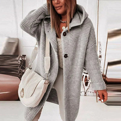 Elegante Strickjacke mit Kapuze für stilvolle Looks