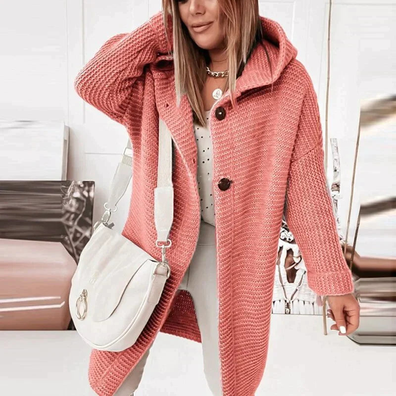 Elegante Strickjacke mit Kapuze für stilvolle Looks