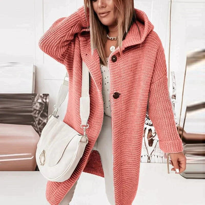 Elegante Strickjacke mit Kapuze für stilvolle Looks