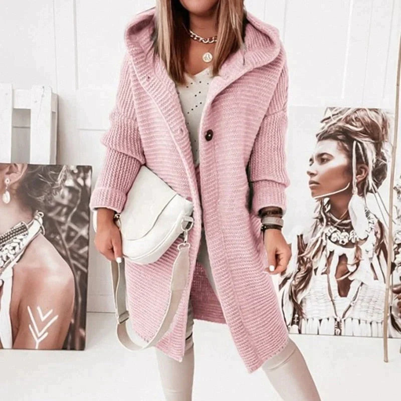 Elegante Strickjacke mit Kapuze für stilvolle Looks