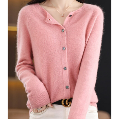 Elegante Strickjacke mit Rundhalsausschnitt für jeden Anlass