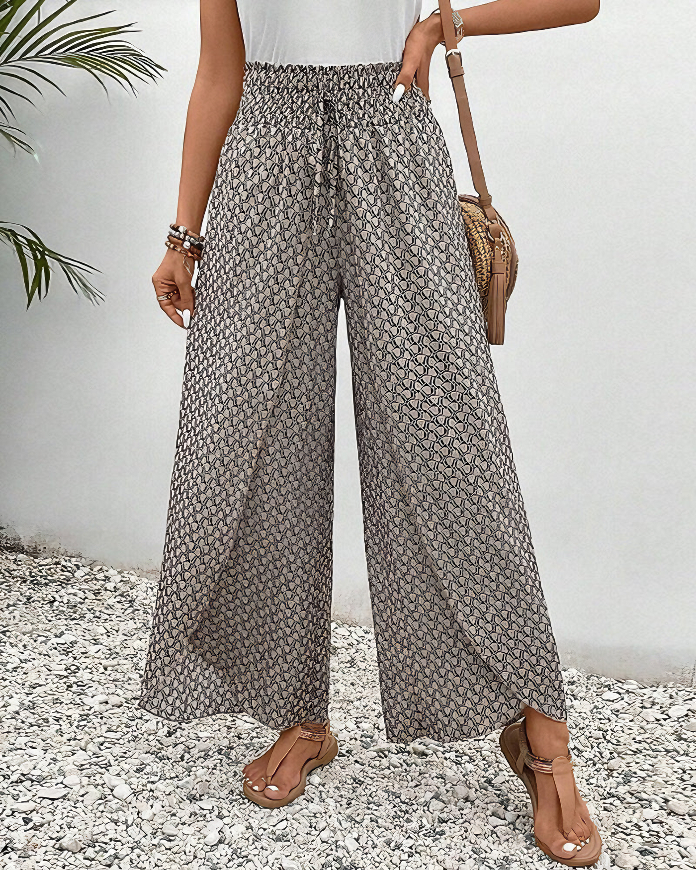 Elegante Weite Hose mit Fließendem Schnitt