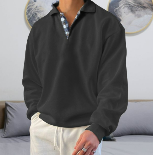 Eleganter Freizeitpullover mit stilvollem Kragen