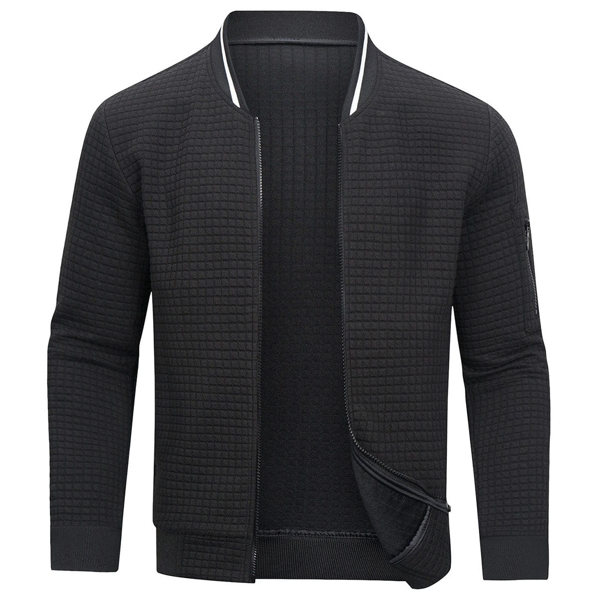 Eleganter Herrenpullover mit modernem Reißverschluss