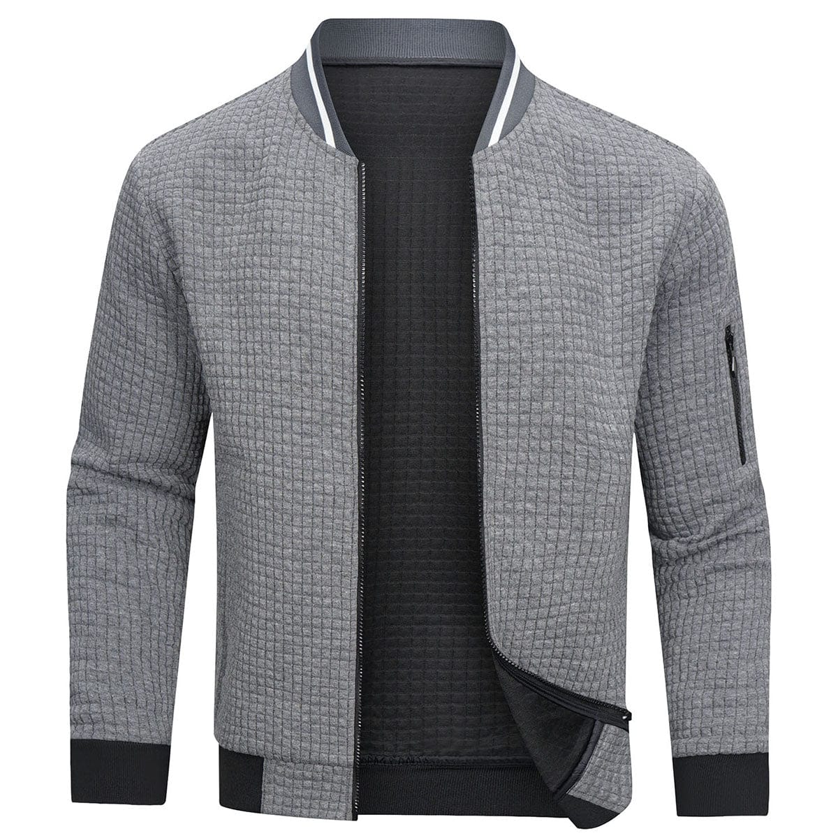 Eleganter Herrenpullover mit modernem Reißverschluss