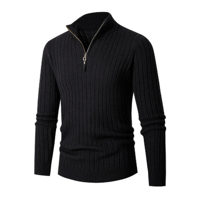 Eleganter Strickpullover mit Halbreißverschluss für Stil