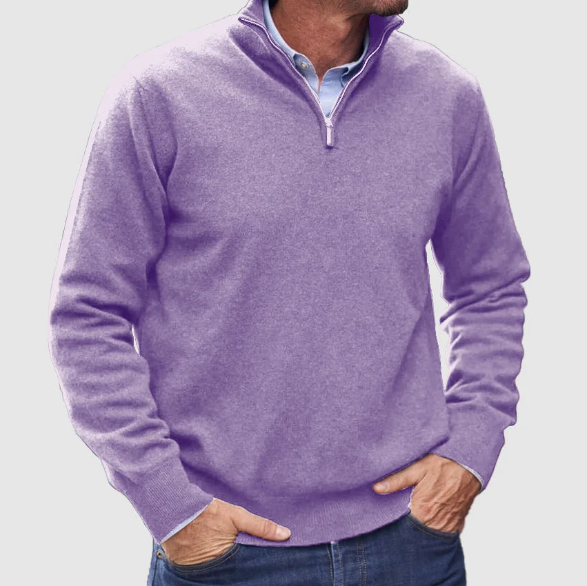 Eleganter Strickpullover mit Raffiniertem Stehkragen