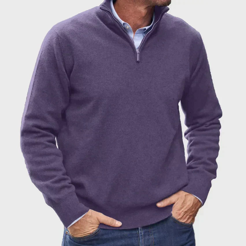Eleganter Strickpullover mit Raffiniertem Stehkragen