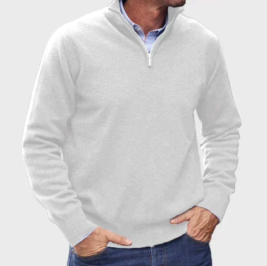 Eleganter Strickpullover mit Raffiniertem Stehkragen