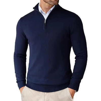 Eleganter Strickpullover mit Reißverschluss für Stilbewusste