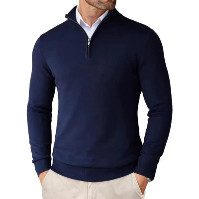 Eleganter Strickpullover mit Reißverschluss für Stilbewusste