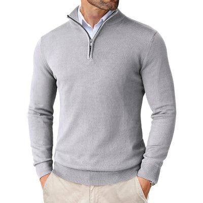 Eleganter Strickpullover mit Reißverschluss für Stilbewusste