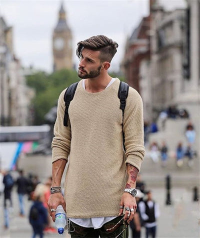 Eleganter Strickpullover mit langem Arm
