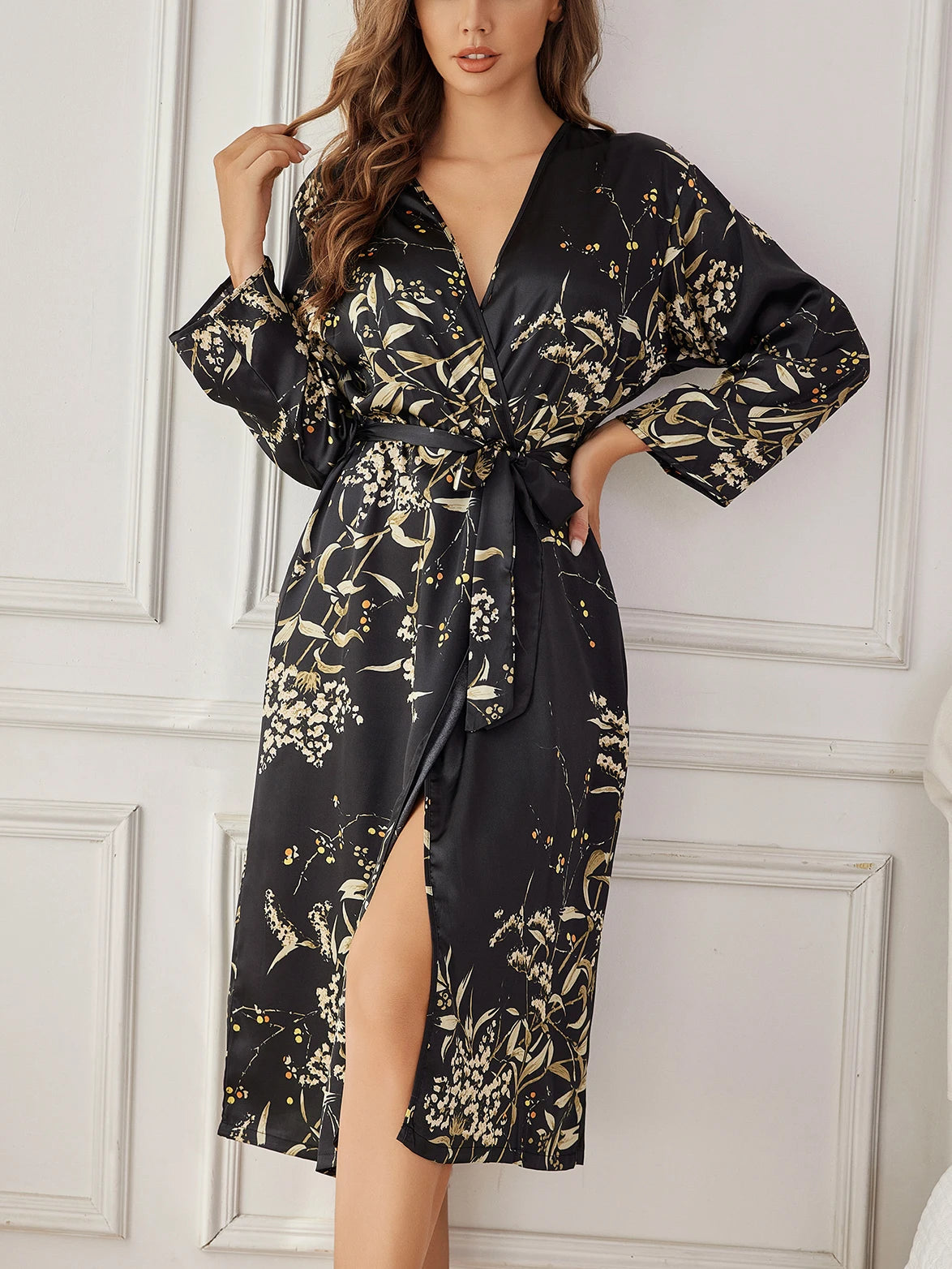 Elegantes Blumenkleid mit Tailliertem Schnitt