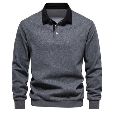 Elegantes Herren-Langarm-Poloshirt – klassischer Kragen für Freizeit und Business