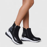 Amelie | Orthopädische Keilstiefel Mit Elegantem Design – Schwarz