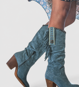Marie | Orthopädische Komfort-Cowboystiefel Für Gesunde Und Sichere Schritte – Blau
