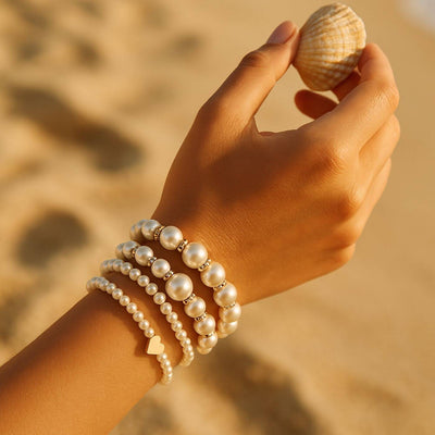 Élevéa – Klassisches Perlenarmband-Set (4-teilig)