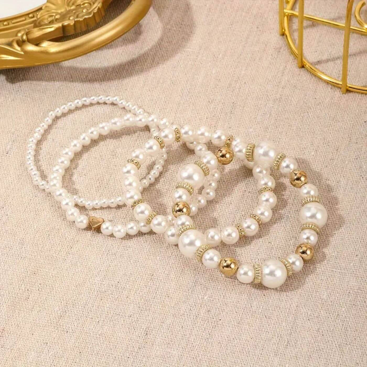 Élevéa – Klassisches Perlenarmband-Set (4-teilig)