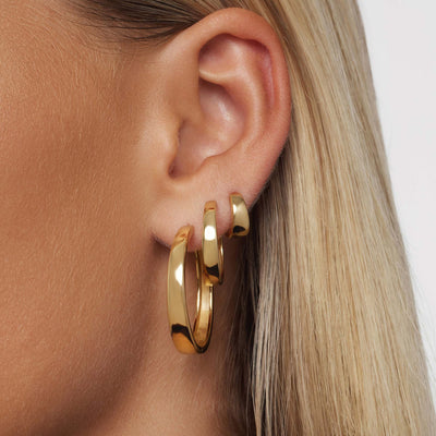 Gia Bold Gold Hoop Earrings