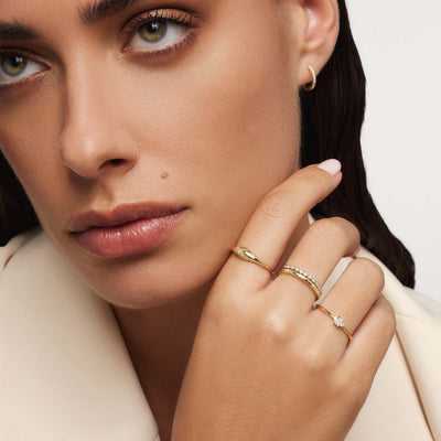 Diamant-Kuppelring | Gold