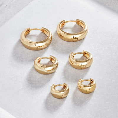 Gold Rue Statement Hoop Earrings
