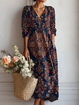 Elisa | Damen Kleid stilvoll und elegant getragen – Braun