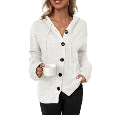 Entspannte Strickjacke mit Knopf für Komfort
