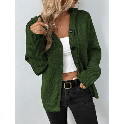 Entspannte Strickjacke mit Knopf für Komfort
