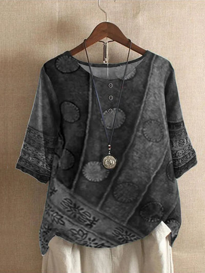 Gerta™ - Buntes Halbarm-Top für Frauen