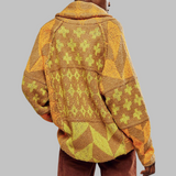 Melanie | Elegante Oversize-Strickjacke Mit Knopfleiste – Gelb