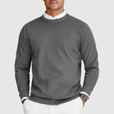 Tobias | Modern geschnittener Herren Kaschmirpullover – Grau