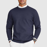 Tobias | Modern geschnittener Herren Kaschmirpullover – Marine