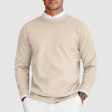 Corvyn - Soft-Touch Rundhals-Pullover – Beige