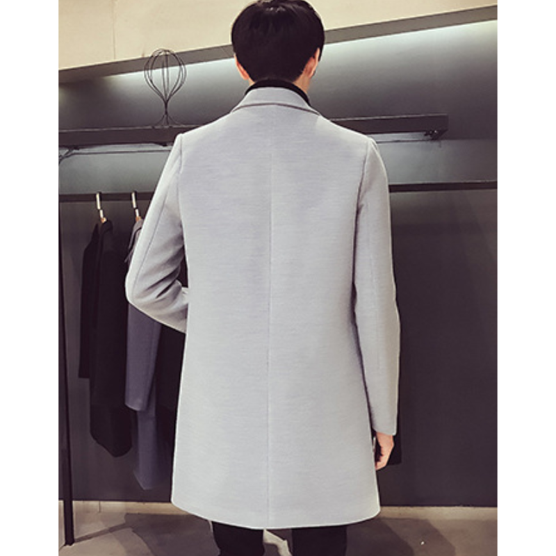 Herren Woll-Mantel Elegante Business Jacke - Büro und Freizeit