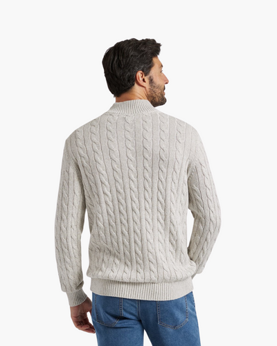 Herren Strickpullover Half-Zip Casual