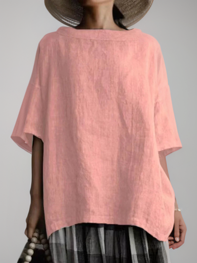 Oversized Damen Tunika mit U-Boot-Ausschnitt