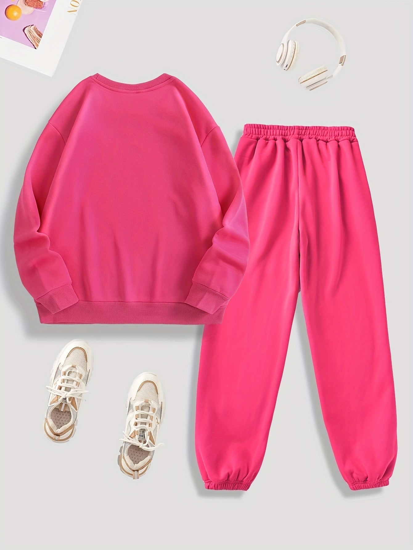 Kuschelig-warmes Damen-Loungewear-Set mit Plüschfutter für Herbst und Winter