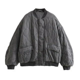 Laura | Damen-Bomberjacke modern & lässig für Alltag – Grau
