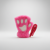 Fingerlose Pfotenhandschuhe mit Innenfutter – Rosa