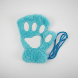 Fingerlose Pfotenhandschuhe mit Innenfutter – Blau