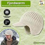 Fjordwarm / Skandinavische Wintermütze mit Ohrenschutz (Unisex-Einheitsgröße) – Beige