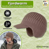 Fjordwarm / Skandinavische Wintermütze mit Ohrenschutz (Unisex-Einheitsgröße) – Khaki