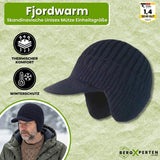 Fjordwarm / Skandinavische Wintermütze mit Ohrenschutz (Unisex-Einheitsgröße) – Marineblau