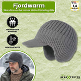 Fjordwarm / Skandinavische Wintermütze mit Ohrenschutz (Unisex-Einheitsgröße) – Grau