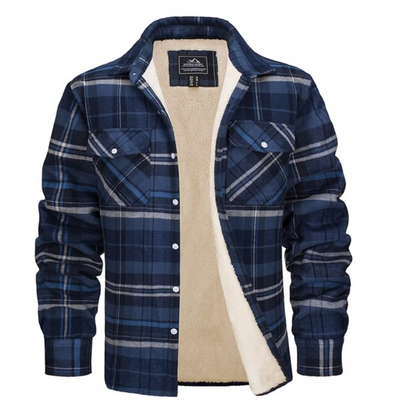 Flanellhemd - Fleece gefüttert - Überhemd - Kariertes Hemd - Herrenbekleidung