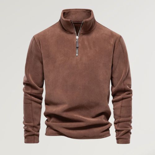 Fleece Pullover - Quarter Zip - Langarm - Fleece Shirt - Herren Half Zip Pullover