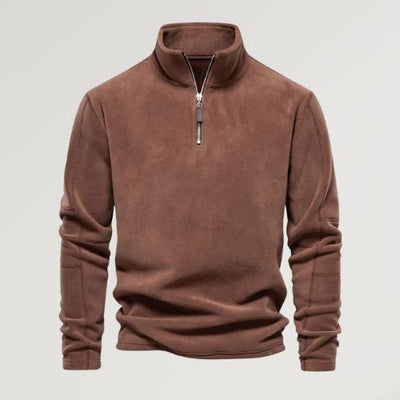 Fleece Pullover - Quarter Zip - Langarm - Fleece Shirt - Herren Half Zip Pullover